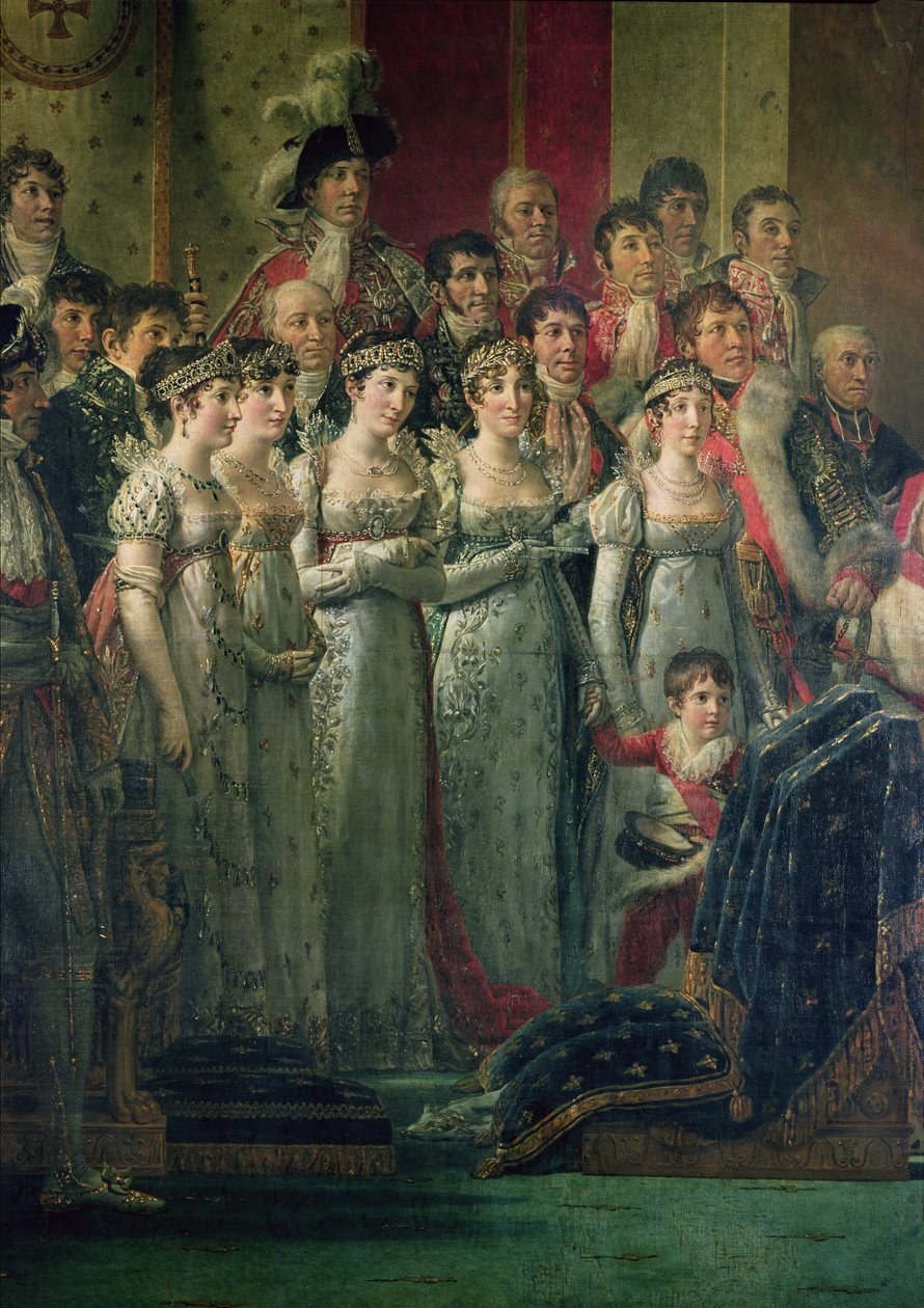 تكريس الإمبراطور نابليون (1769-1821) وتتويج الإمبراطورة جوزفين (1763-1814) من قبل البابا بيوس السابع (1742-1823) 2 ديسمبر 1804 ، 1807 (تفاصيل 18412) بواسطة جاك لويس ديفيد
