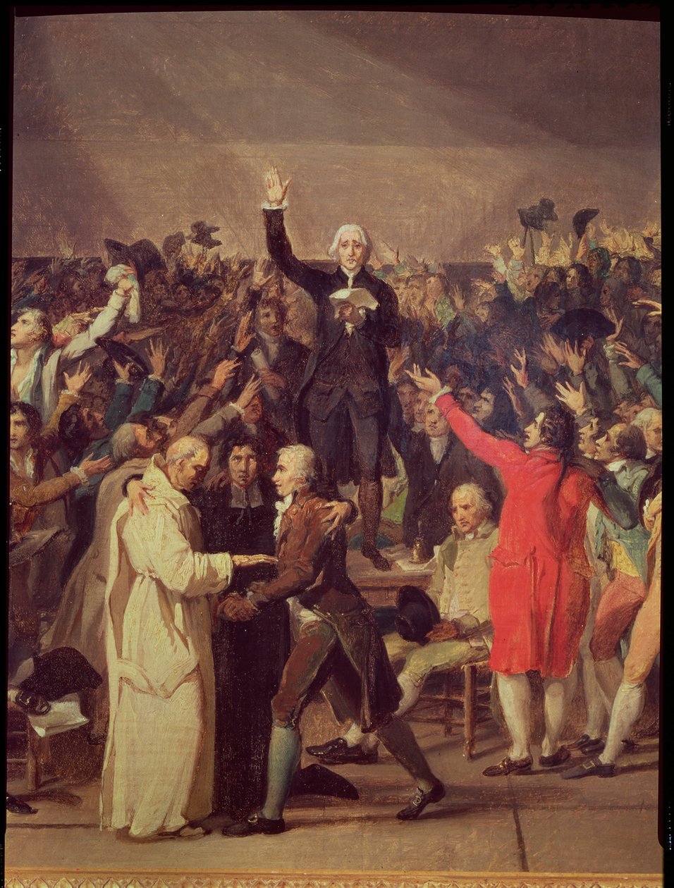 قسم ملعب التنس ، 20 يونيو 1789 ، تفاصيل المجموعة المحيطة بـ Bailly ، 1791 بواسطة جاك لويس ديفيد