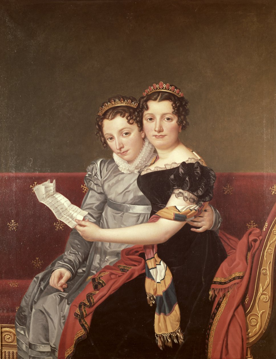 الزنايد (1801-54) وشارلوت (1802-39) بونابرت ، 1822 بواسطة جاك لويس ديفيد