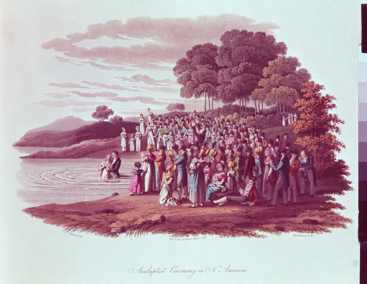 مراسم التعميد في أمريكا الشمالية ، نقشها M.Dubourg ، 1819 بواسطة جاك ميلبرت