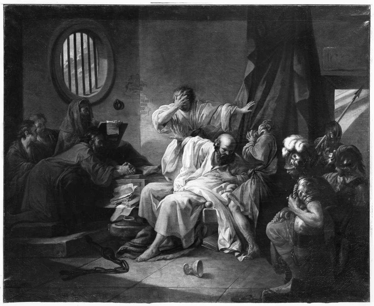 وفاة سقراط (470-499 قبل الميلاد) 1762 بواسطة جاك فيليب جوزيف دي سانت كوينتين