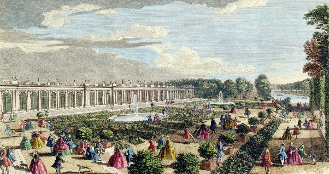 منظر لقصر دي تريانون ، نحو Parterre (انظر أيضًا 171645) بواسطة جاك ريغو