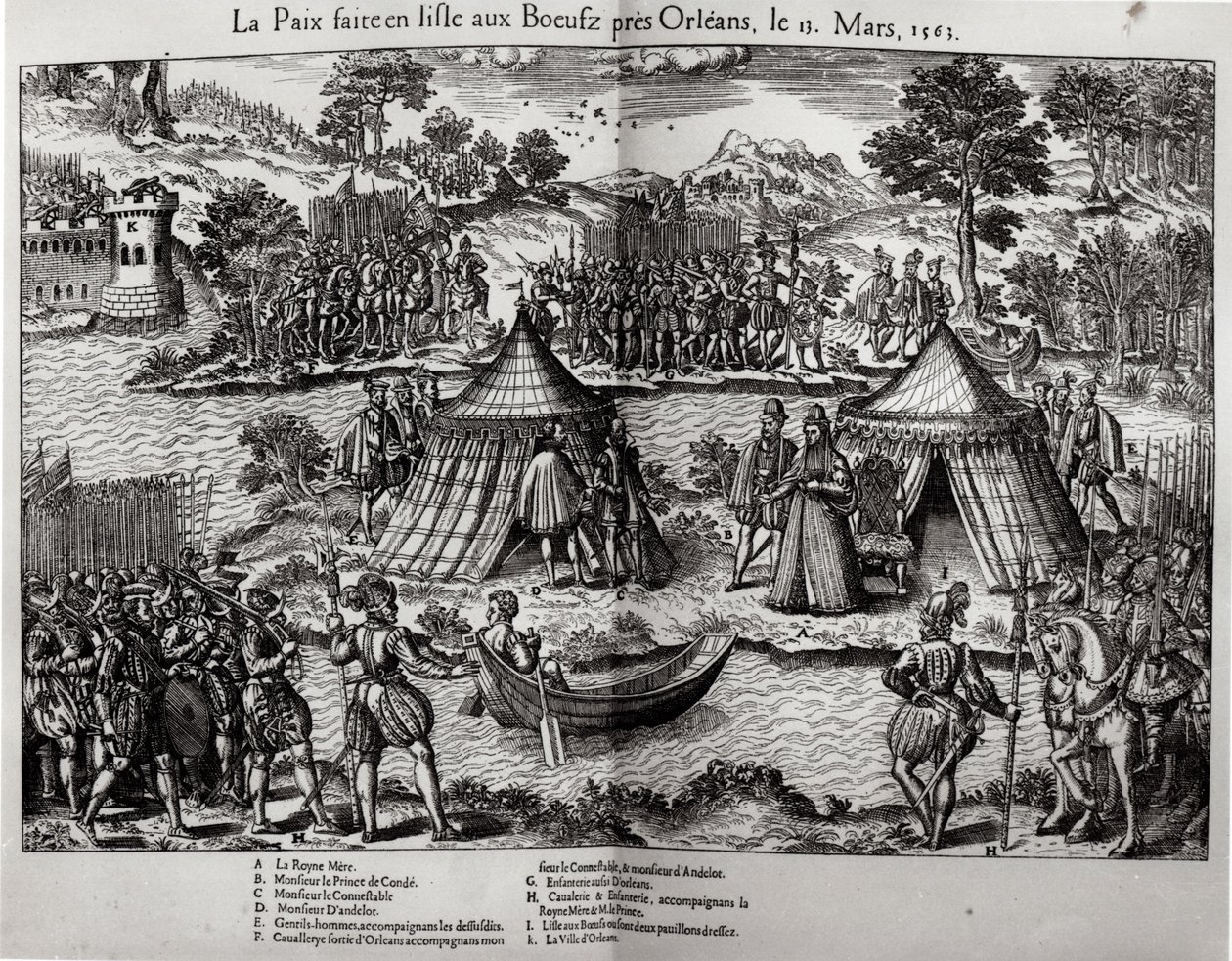 The Peace Made on L&39;Isle aux Boeufs بالقرب من أورليانز في 13 مارس 1563 بواسطة جاك تورتوريل