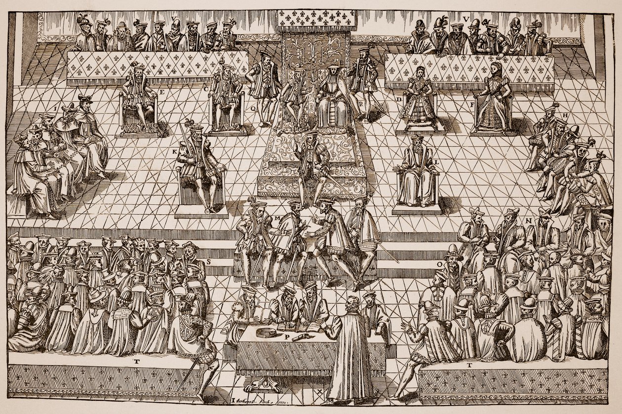 الولايات العامة في أورليانز ، 1560 (صورة بني داكن) بواسطة جاك تورتوريل