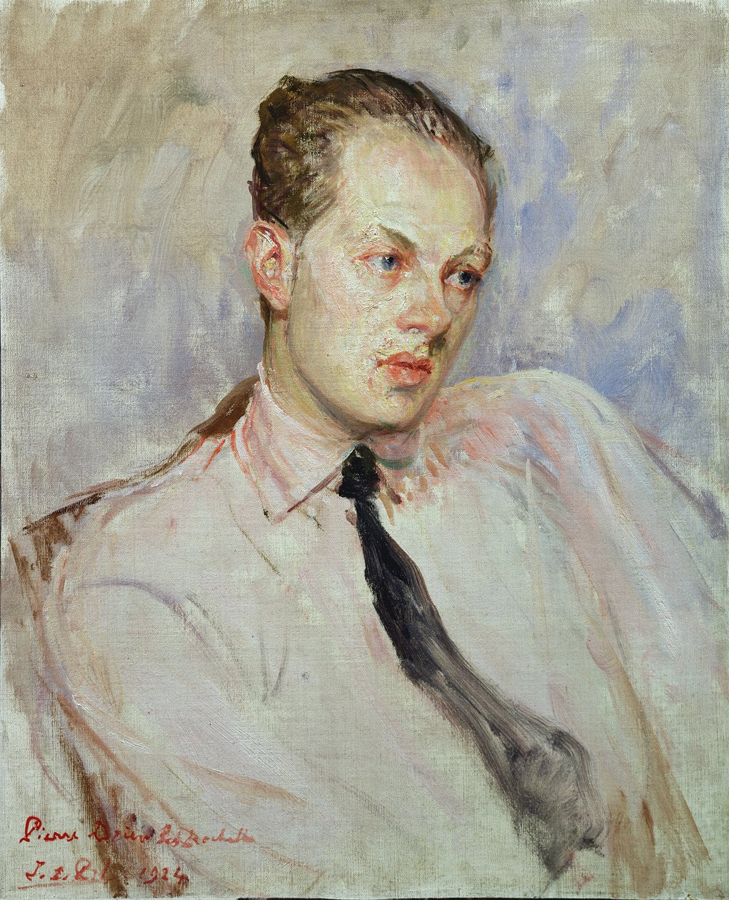 دراسة لصورة لبيير Drieu La Rochelle (1893-1945) 1924 بواسطة جاك اميل بلانش