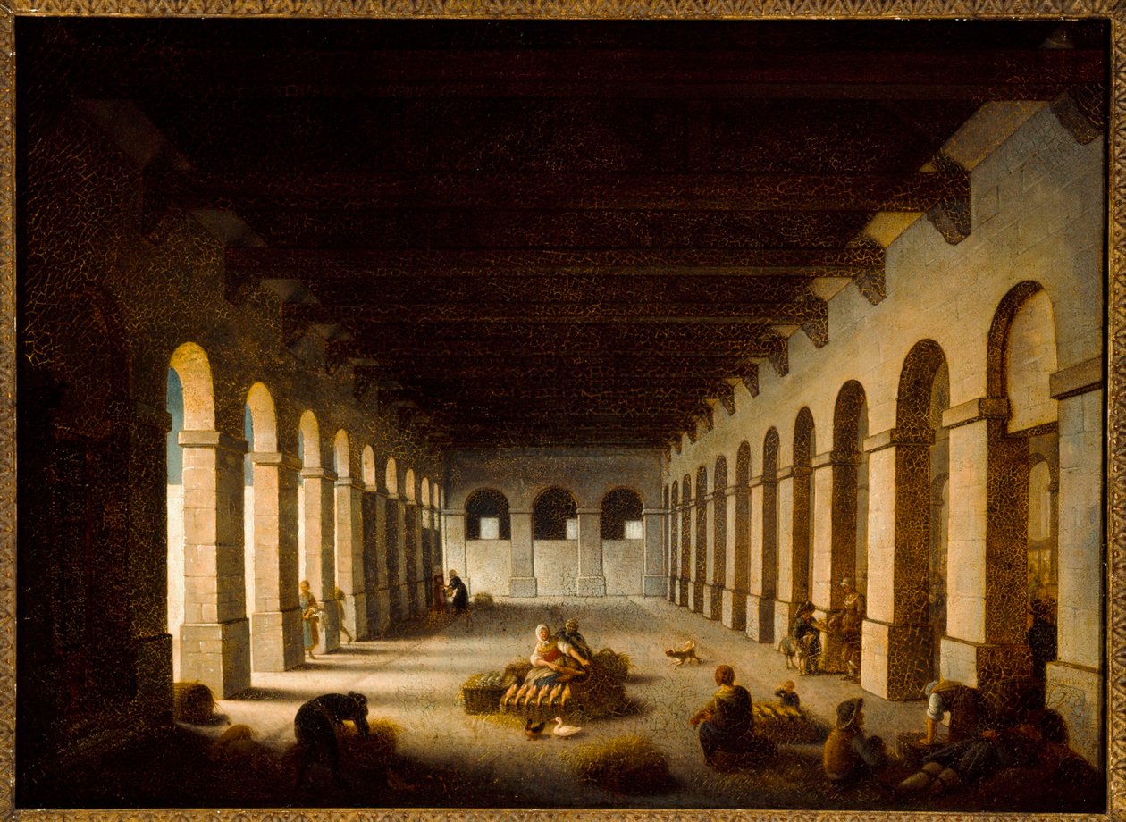 سوق الوادي، حوالي 1815 (زيت على قماش) بواسطة جاك ألبرت سيناف