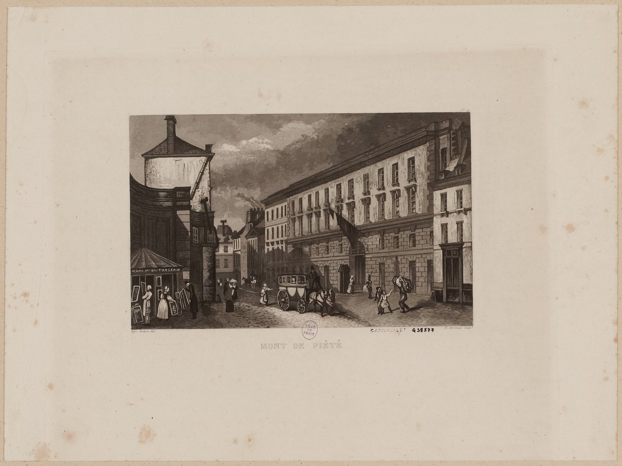 Mont de Piété ، قبل عام 1864 (aquatint) بواسطة جاك ألفونس (بعد) تيستارد