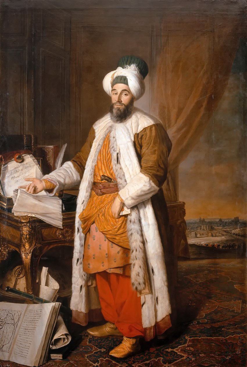 صورة محمد سعيد باشا ، باي روميلا ، السفير الخاص لسلطان العثماني محمود الأول بواسطة جاك أندريه جوزيف كاميلوت أفيد