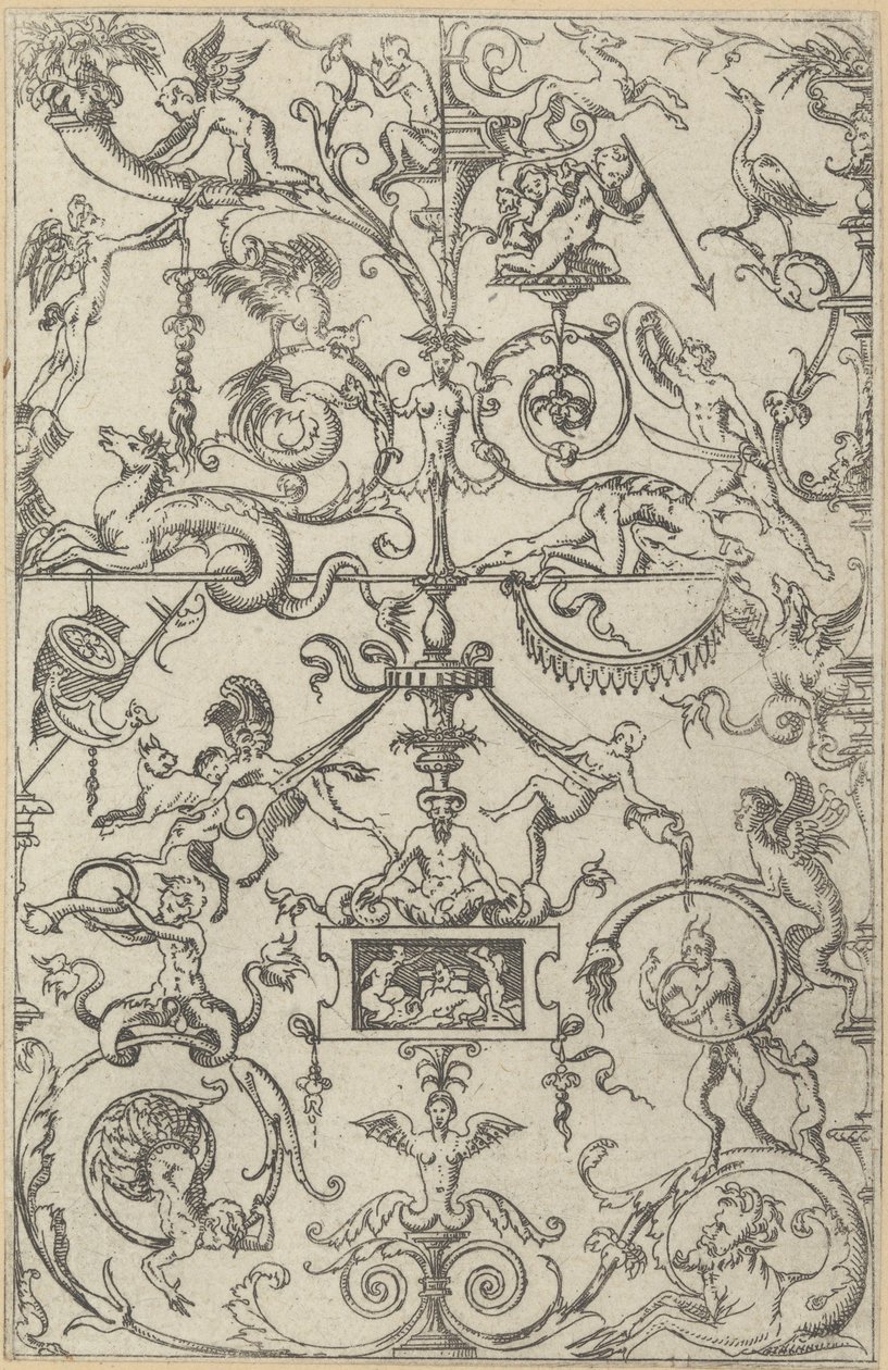 لوحة Grotesque ، 1550. بواسطة جاك أندرويت دو سيرسو
