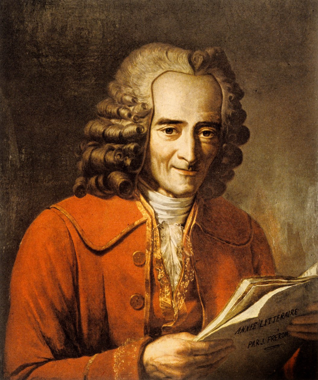 فرانسوا ماري أرويه ، ديت فولتير (1694-1778) كاتب وفيلسوف فرنسي (طباعة حجرية) بواسطة جاك أوغستين كاثرين (بعد) باجو