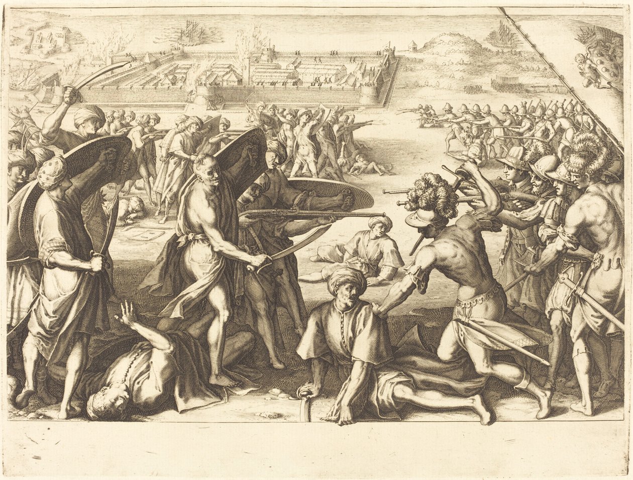 الاعتداء على الحصون الخارجية للعظم ، ج. 1614. بواسطة جاك كالوت