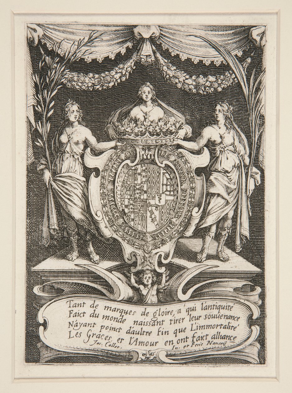 يعارك؟ la Barri؟ re ، Frontispiece ، The Arms of Lorraine-Chevreuse بواسطة جاك كالوت
