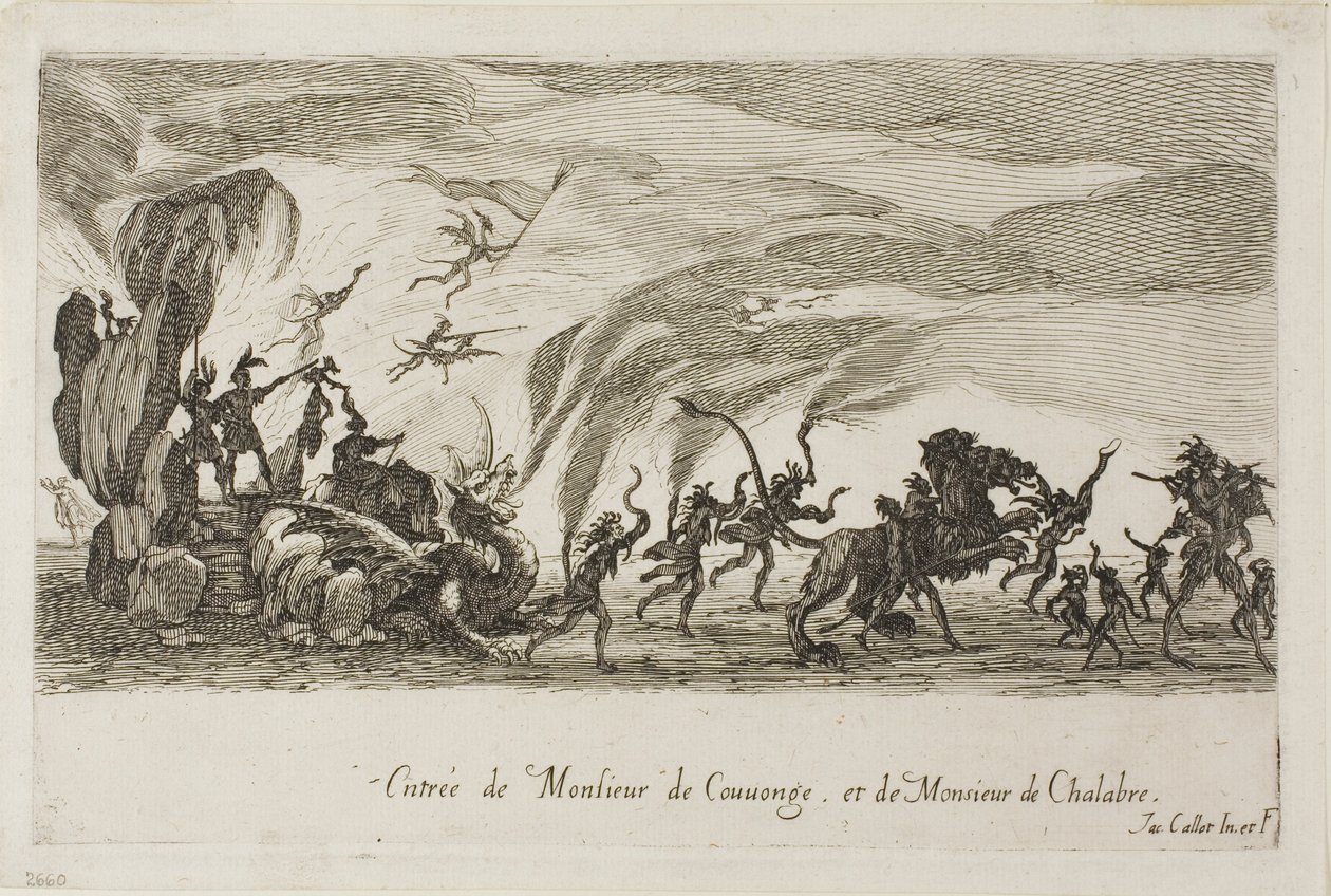 دخول M. de Couvonage و M. de Chalabre من The Combat at the Barrier بواسطة جاك كالوت
