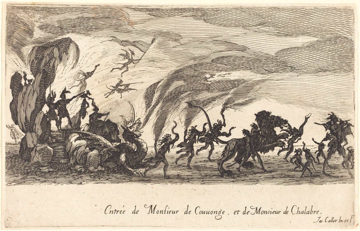 دخول M. de Couvonge و M. de Chalabre بواسطة جاك كالوت