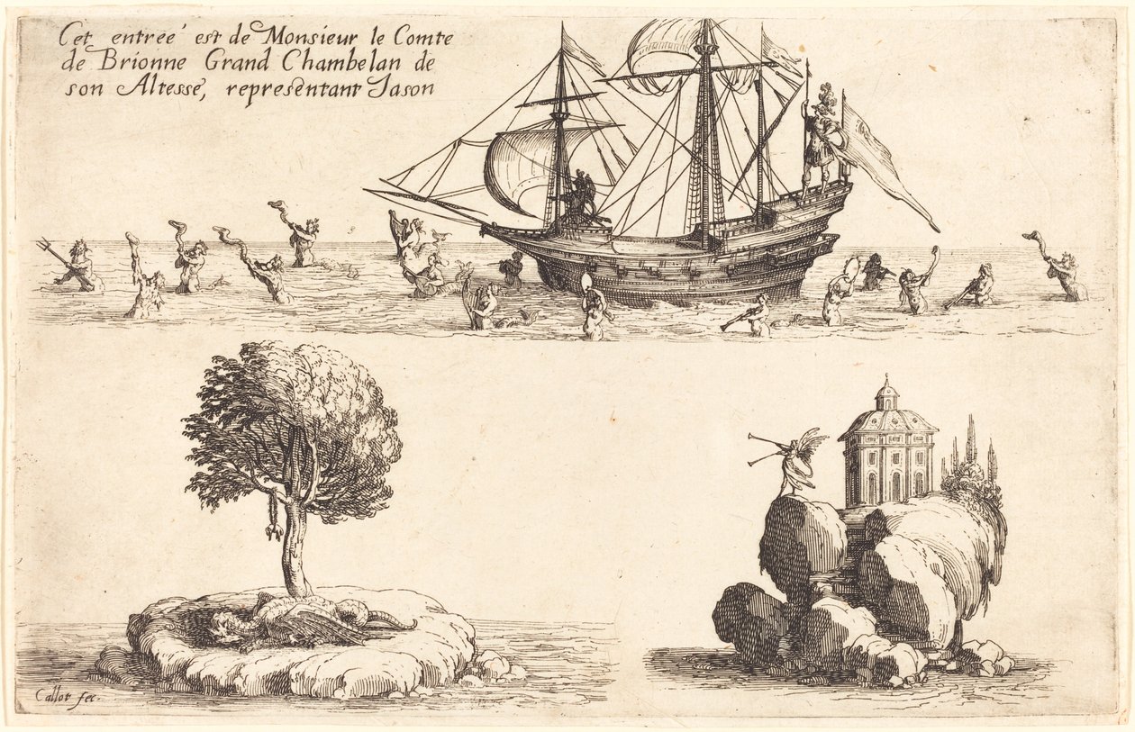 دخول إم. لو كونت دي بريون ، تشامبرلين صاحب السمو ، ممثلاً جيسون ، 1627. بواسطة جاك كالوت