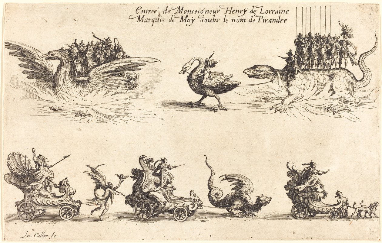 دخول Monseigneur Henry de Lorraine ، Marquis de Moy ، تحت اسم Pirandre بواسطة جاك كالوت