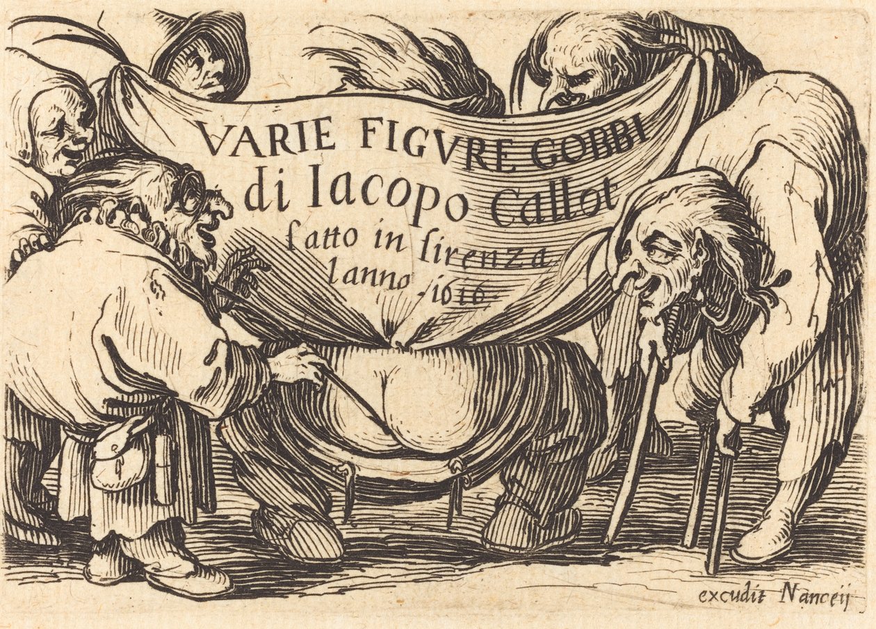 صورة أمامية لـ "Varie Figure Gobbi" ("شخصيات أحدب مختلفة") بواسطة جاك كالوت
