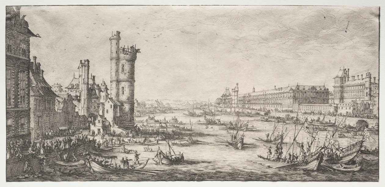 العرضان العظيمان لباريس: منظر اللوفر ، 1628-1630. بواسطة جاك كالوت