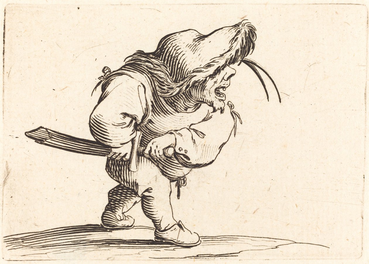 رجل يستعد لرسم سيفه ، ج. 1622. بواسطة جاك كالوت