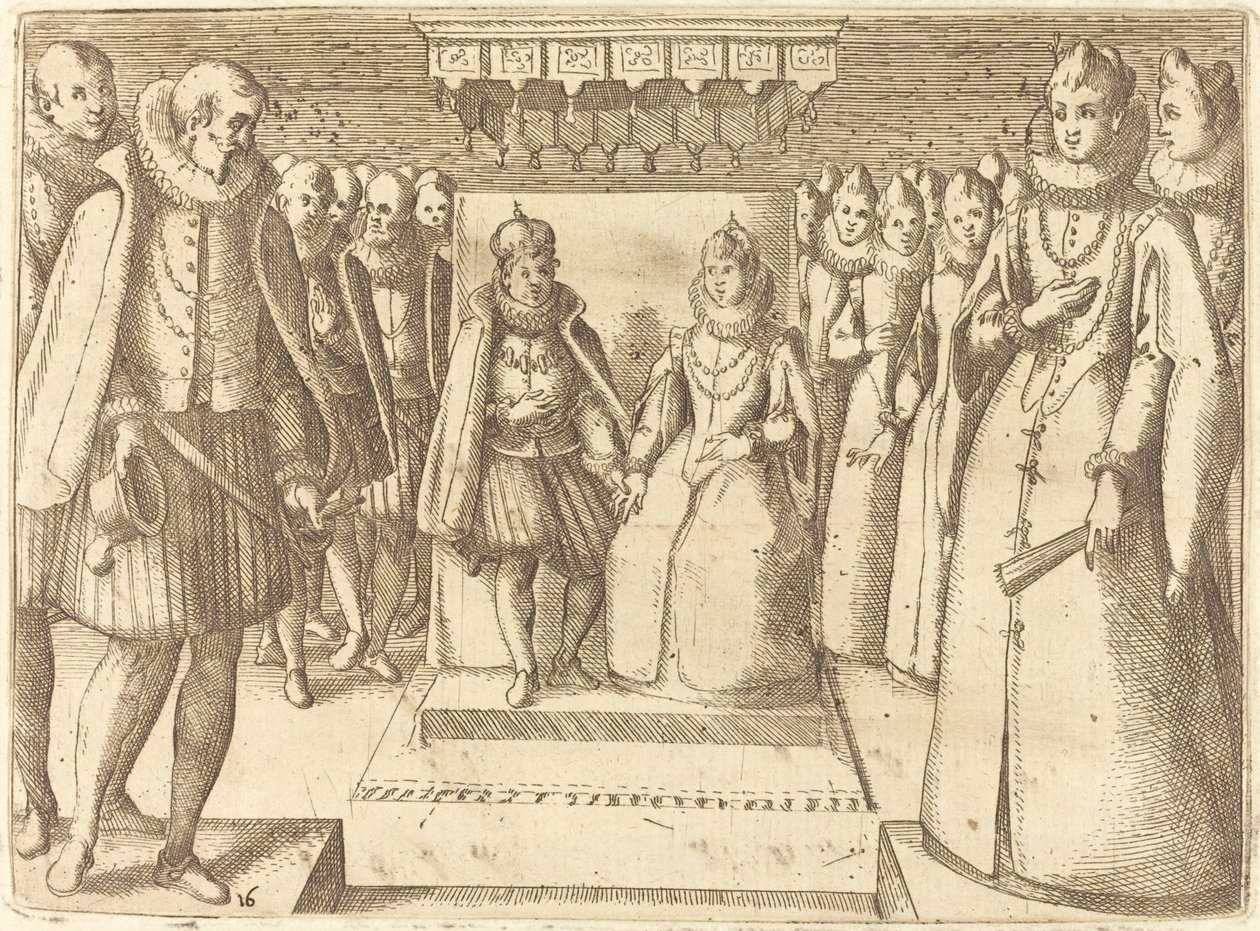 لقاء مارغريت النمسا وفيليب الثالث ، 1612. بواسطة جاك كالوت