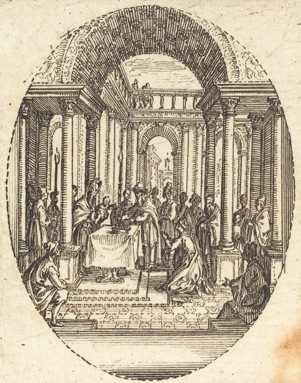 عرض في الهيكل ، ج. 1631. بواسطة جاك كالوت