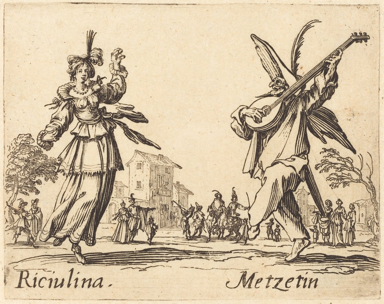 Riciulina و Metzetin ، ج. 1622. بواسطة جاك كالوت