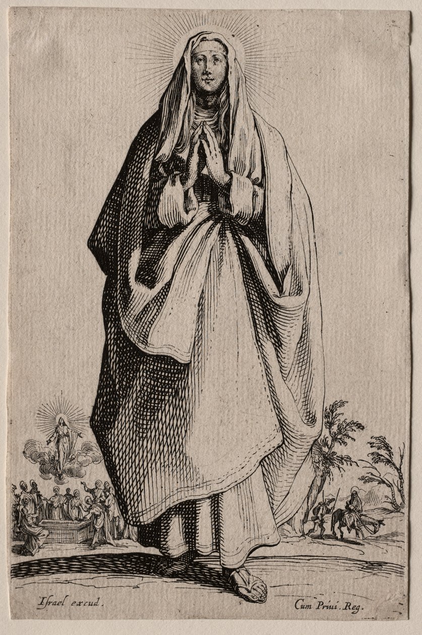 قديسي السيدة العذراء مريم من أيقونات المخلصين / ليه غراندس أبوتر (الرسل الكبار): لا سانت فيرج (العذراء المقدسة) بواسطة جاك كالوت