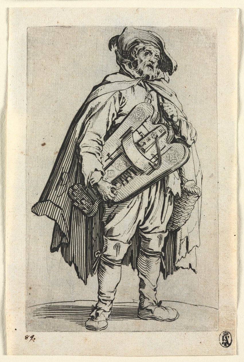 المتسولون: لاعب Hurdy-Gurdy ، ج. 1623. بواسطة جاك كالوت