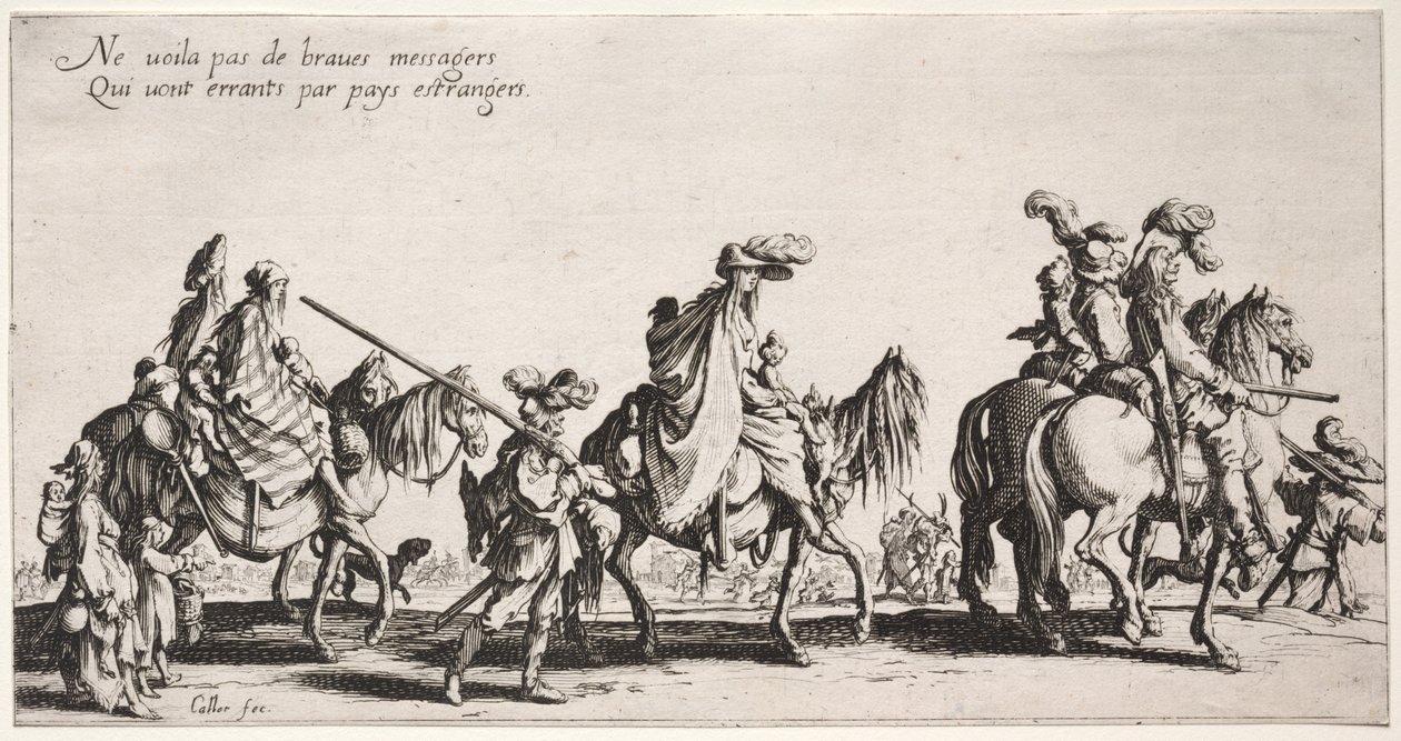 The Bohemians: The Bohemians Marching: The Vanguard، c. 1621-1625. بواسطة جاك كالوت