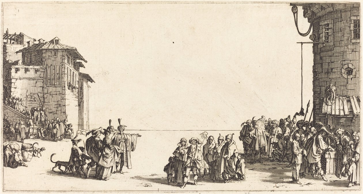 سوق العبيد 1620. بواسطة جاك كالوت