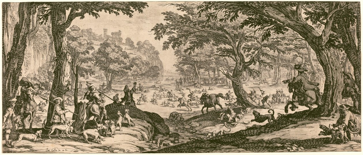 The Stag Hunt ، ربما عام 1619. بواسطة جاك كالوت