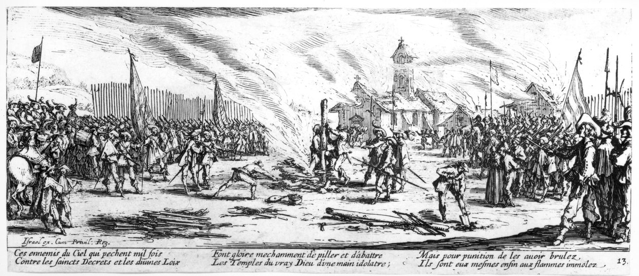 الرهان ، اللوحة 13 من "بؤس الحرب ومآسيها" ، نقشها إسرائيل هنرييت (c.1590-1661) 1633 بواسطة جاك كالوت