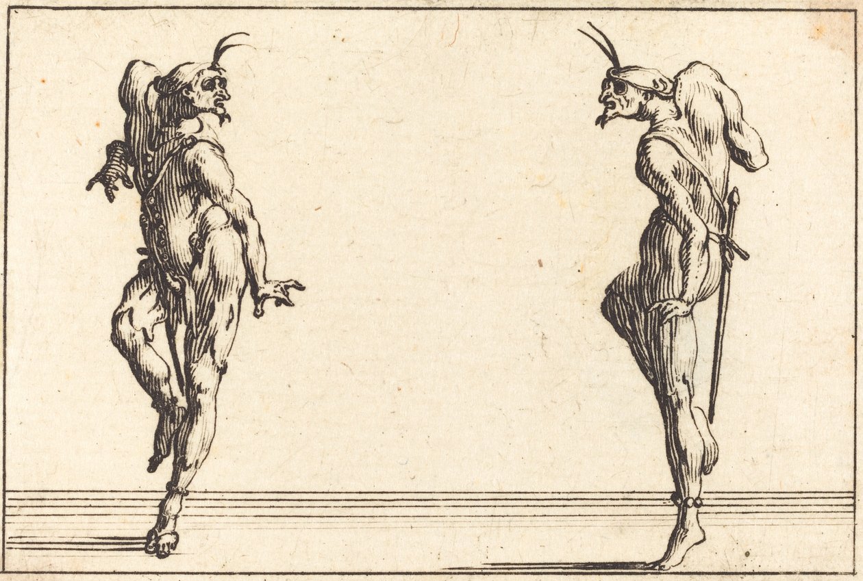 اثنين من Pantaloons الرقص ، ج. 1617. بواسطة جاك كالوت