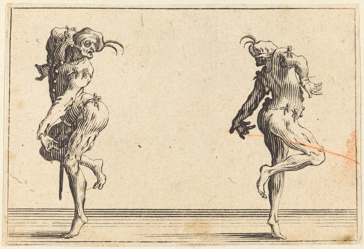 اثنين من Pantaloons الرقص ، ج. 1622. بواسطة جاك كالوت