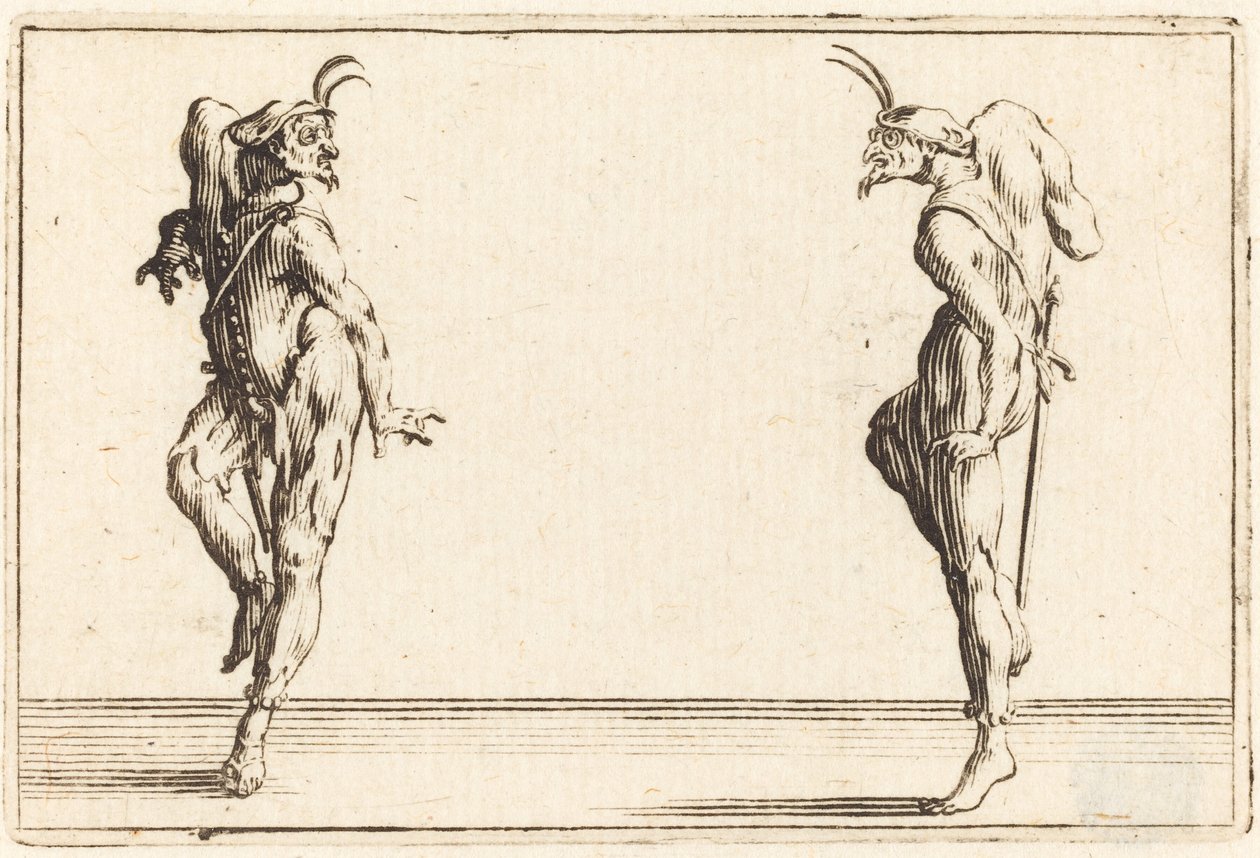 اثنين من Pantaloons الرقص ، ج. 1622. بواسطة جاك كالوت