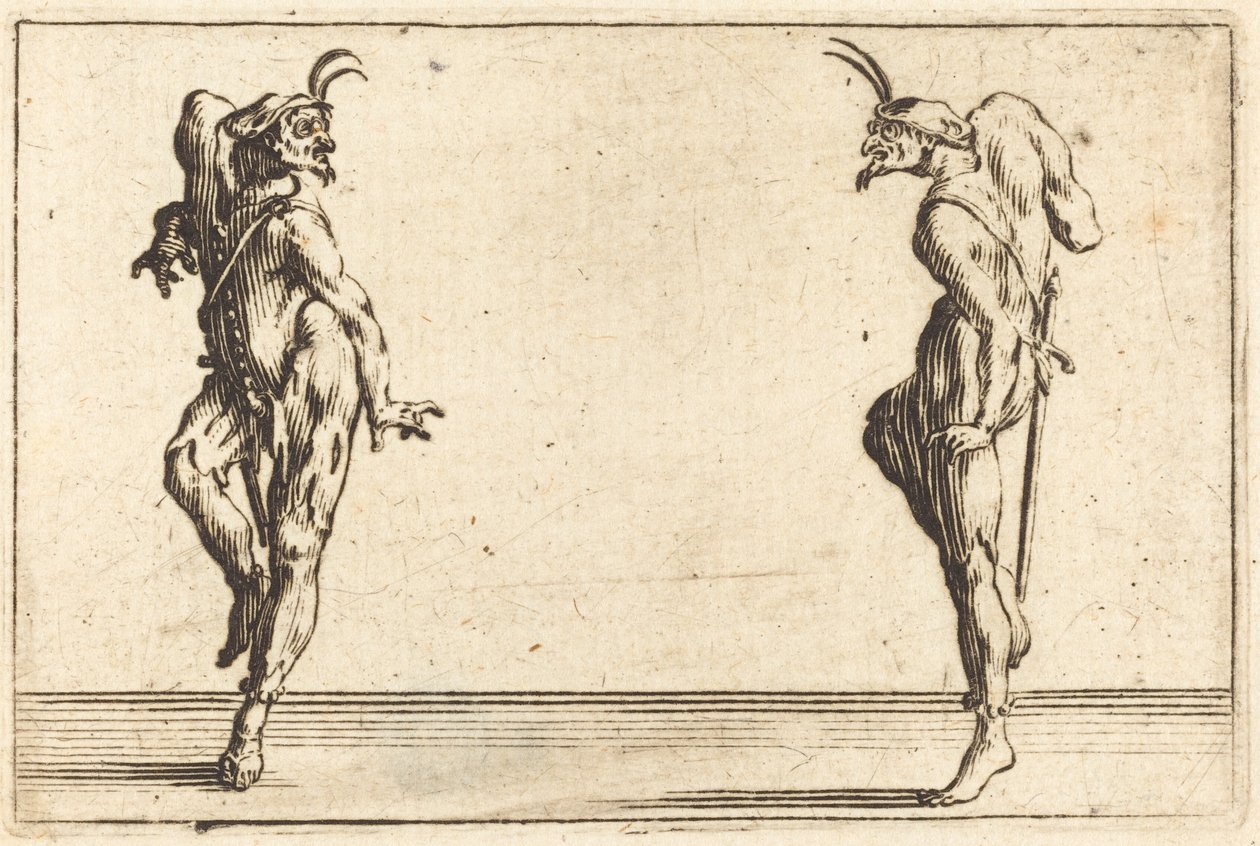 اثنين من Pantaloons الرقص ، ج. 1622. بواسطة جاك كالوت