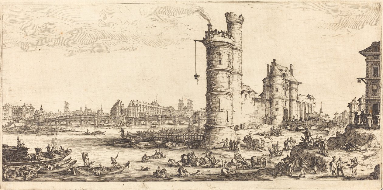 منظر لـ Pont Neuf بواسطة جاك كالوت