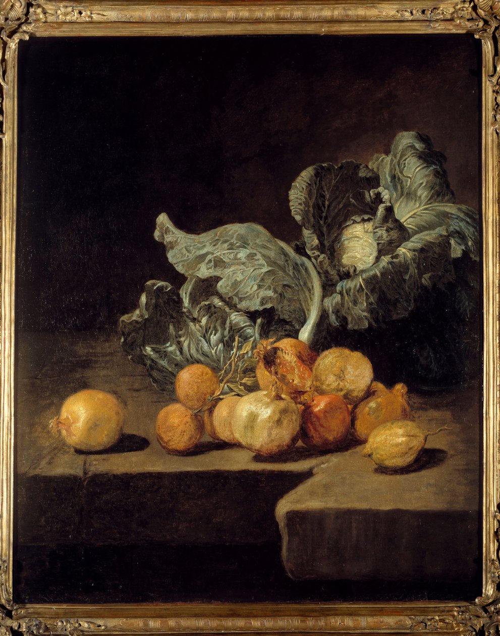 الحياة الساكنة والملفوف والبصل لوحة جاك تشارلز أودري (1720-1778) بواسطة جاك تشارلز أودري