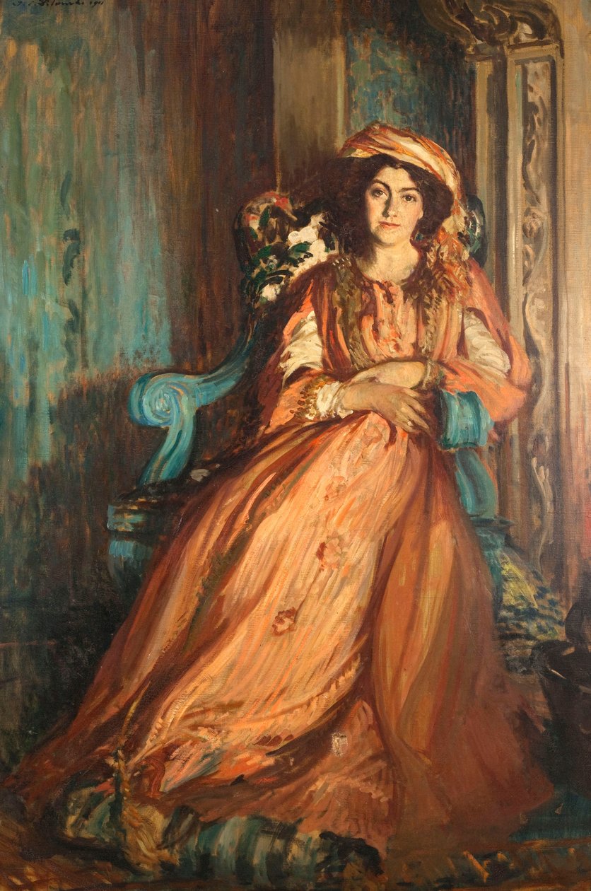 صورة لمابيل دودج لوهان 1879-1962 في فيلا كورونيا بالقرب من فلورنسا ، 1911. بواسطة جاك اميل بلانش