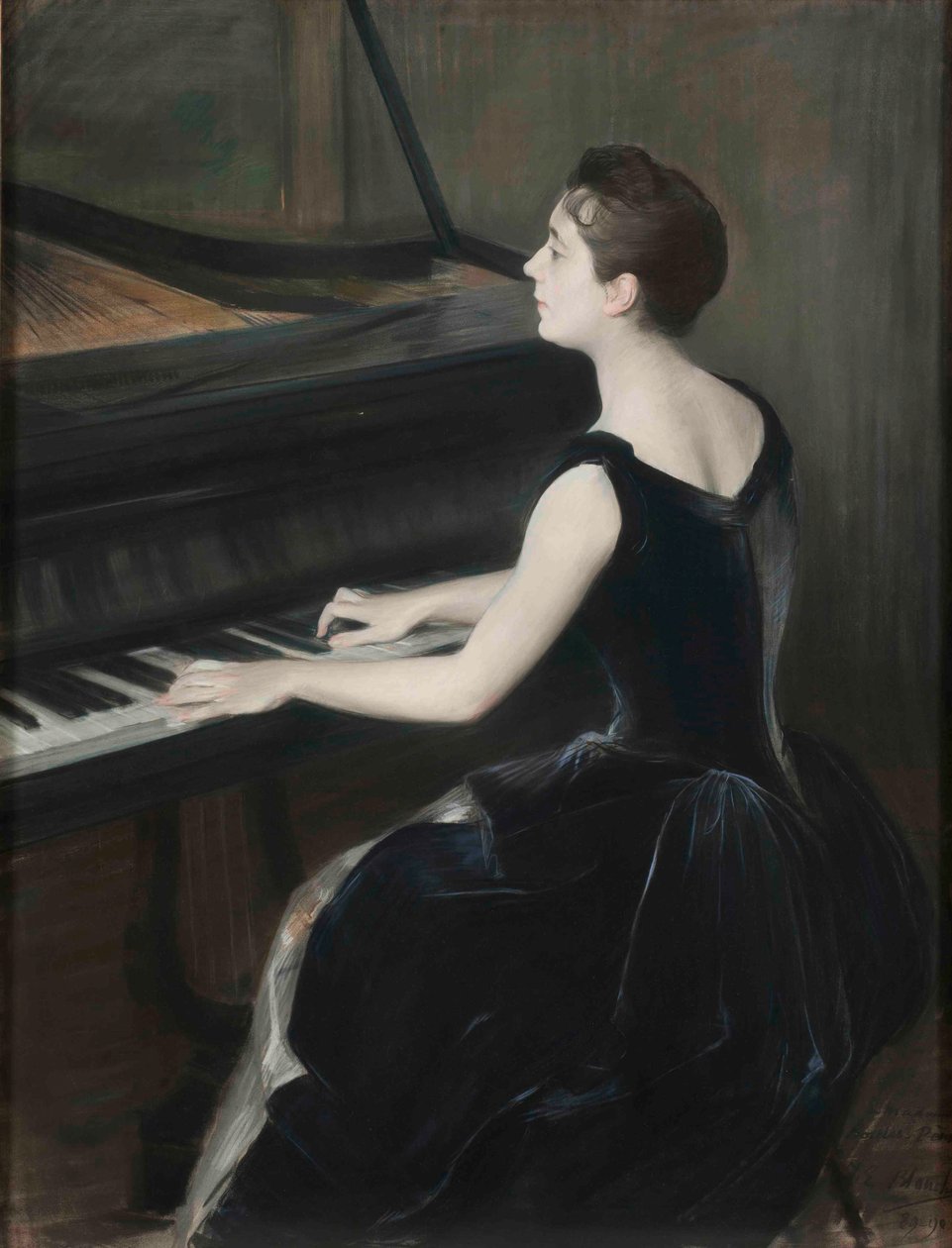 صورة لعازف البيانو Léontine Bordes-Pène 1858-1924 ، 1889-1890. بواسطة جاك اميل بلانش