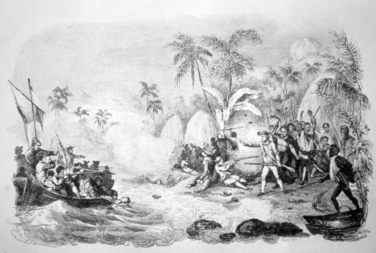 وفاة النقيب كوك ، 1779 ج 1819 بواسطة جاك إتيان فيكتور أراغو