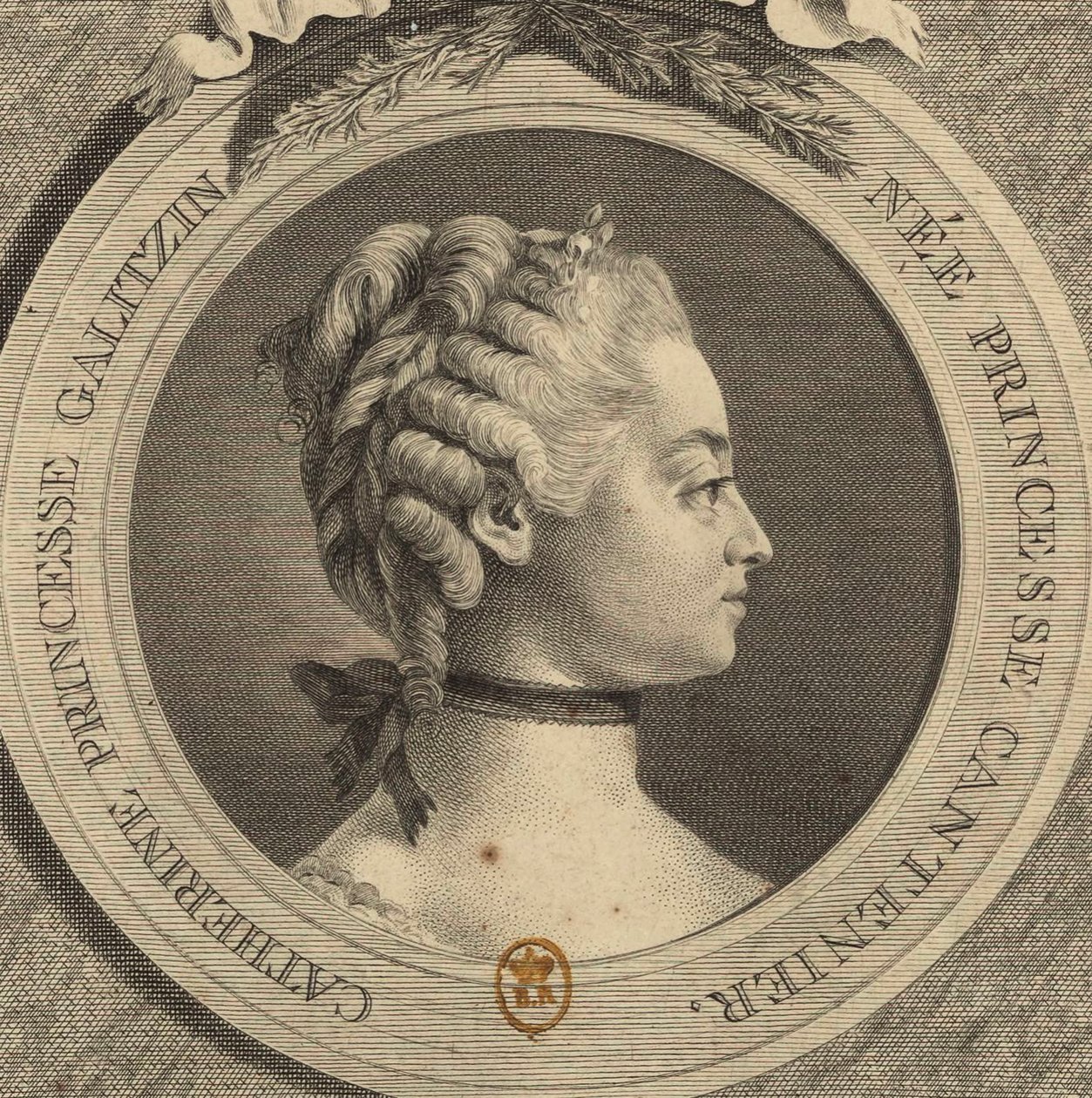 صورة للكونتيسة إيكاترينا دميترييفنا غوليتسينا 1720-1761 ، ني كانتمير. بواسطة جاك فيرمين بوفارليت