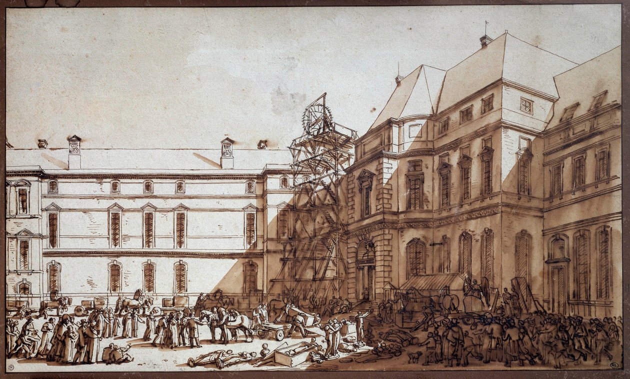 Arrival at the Louvre of Italian masterpieces The looting of works of art was the purpose of expeditions by Dominique Vivant Denon (Vivant-Denon) under the orders of Consul Napoleon Bonaparte for the Musee Napoleon (present Louvre Museum) during the first  بواسطة جاك فرانسوا جوزيف سويباخ