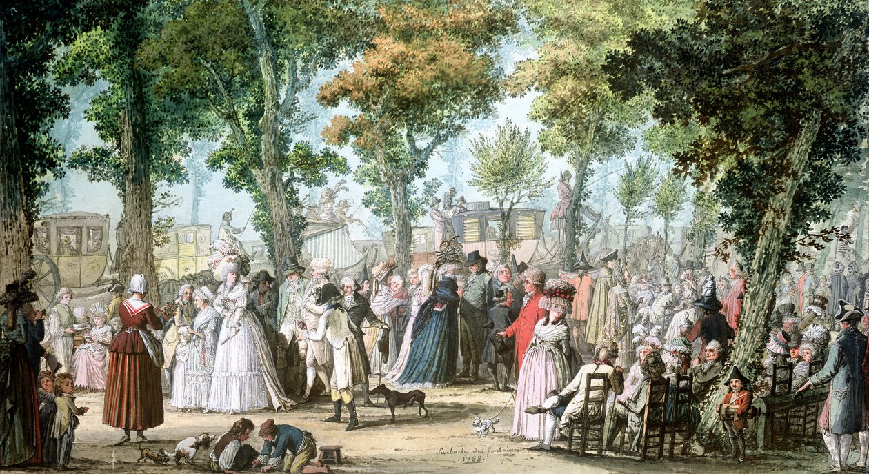 المشي في Boulevard du Temple ، 1788 بواسطة جاك فرانسوا جوزيف سويباخ