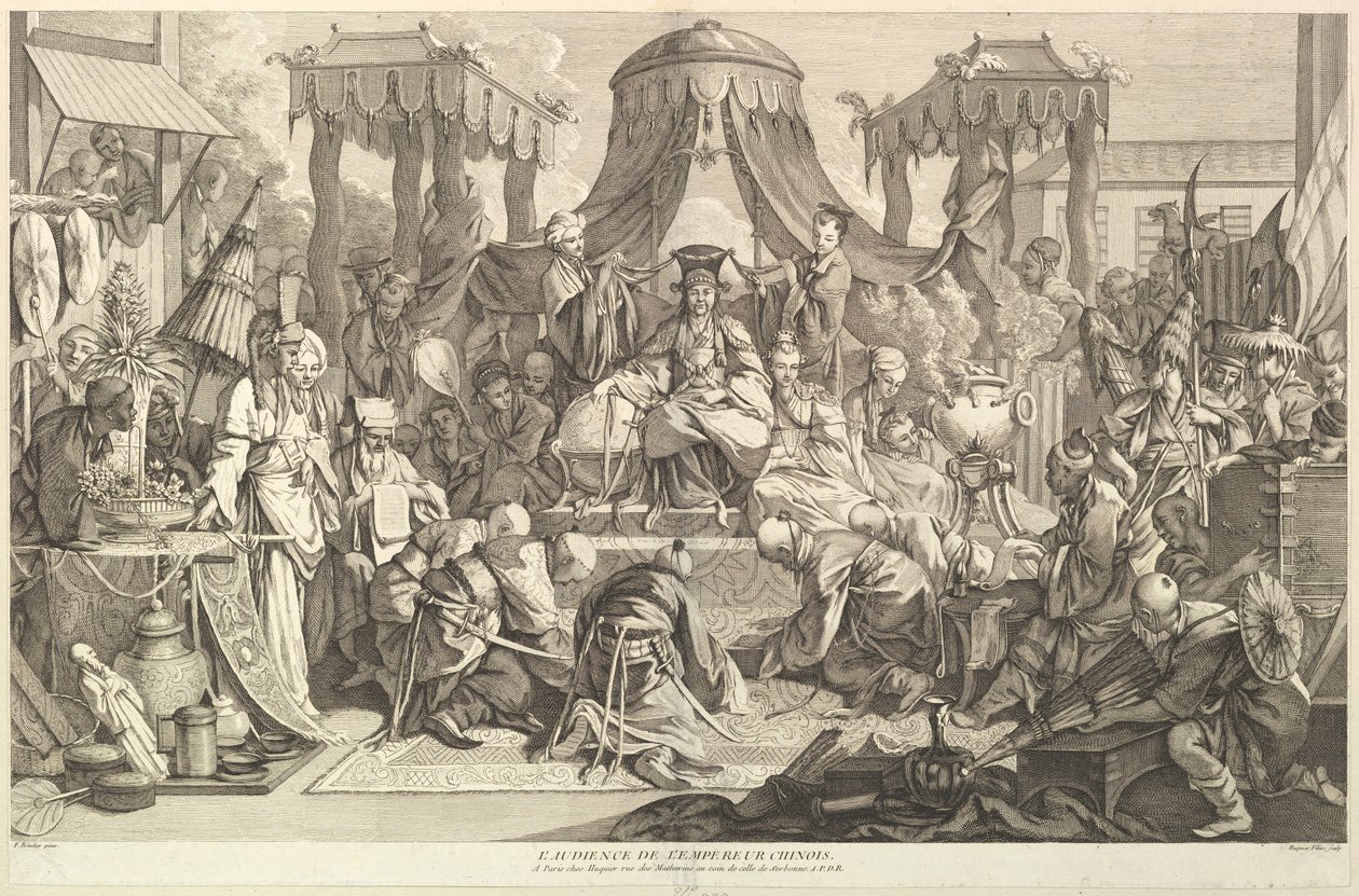 جمهور الإمبراطور الصيني ، من شينوا ... ، بعد عام 1743. بواسطة جاك غابرييل هوكييه