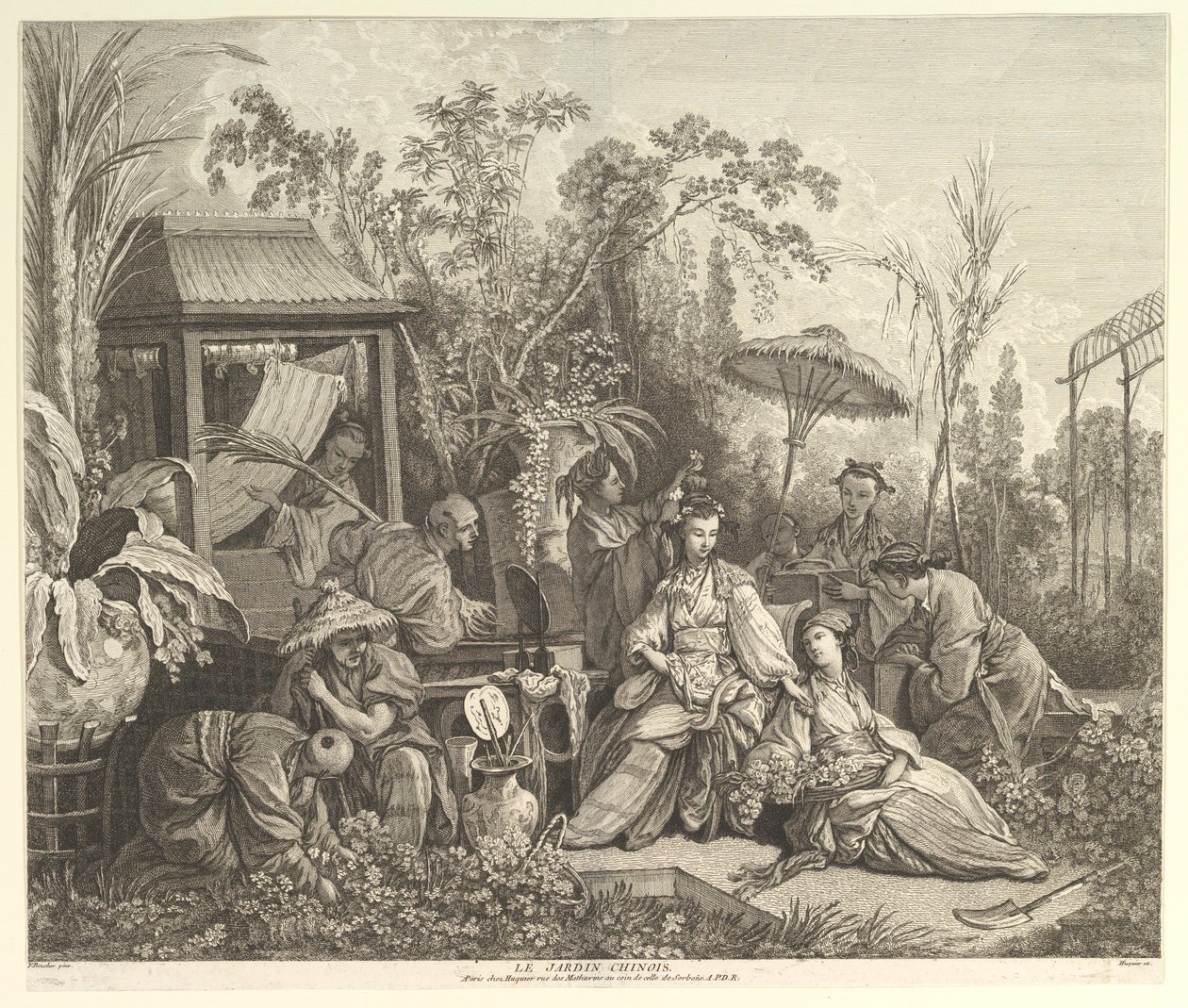 الحديقة الصينية ، من Chinoiseries ، بعد عام 1743. بواسطة جاك غابرييل هوكييه