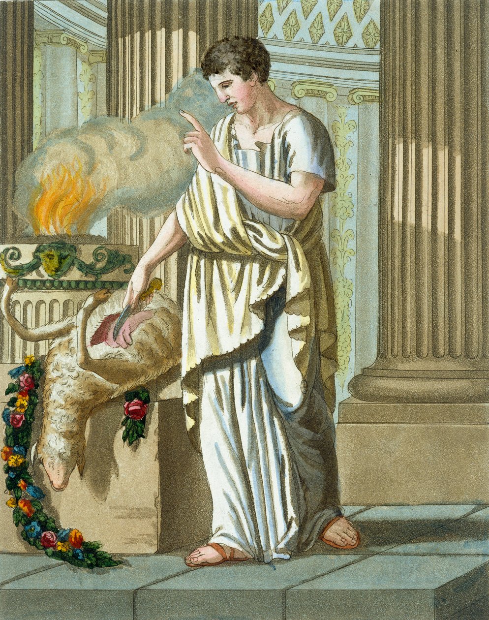 Aruspice ، من Iantique Rome ، Pub. 1796 بواسطة جاك غراسيت دي سانت سوفير