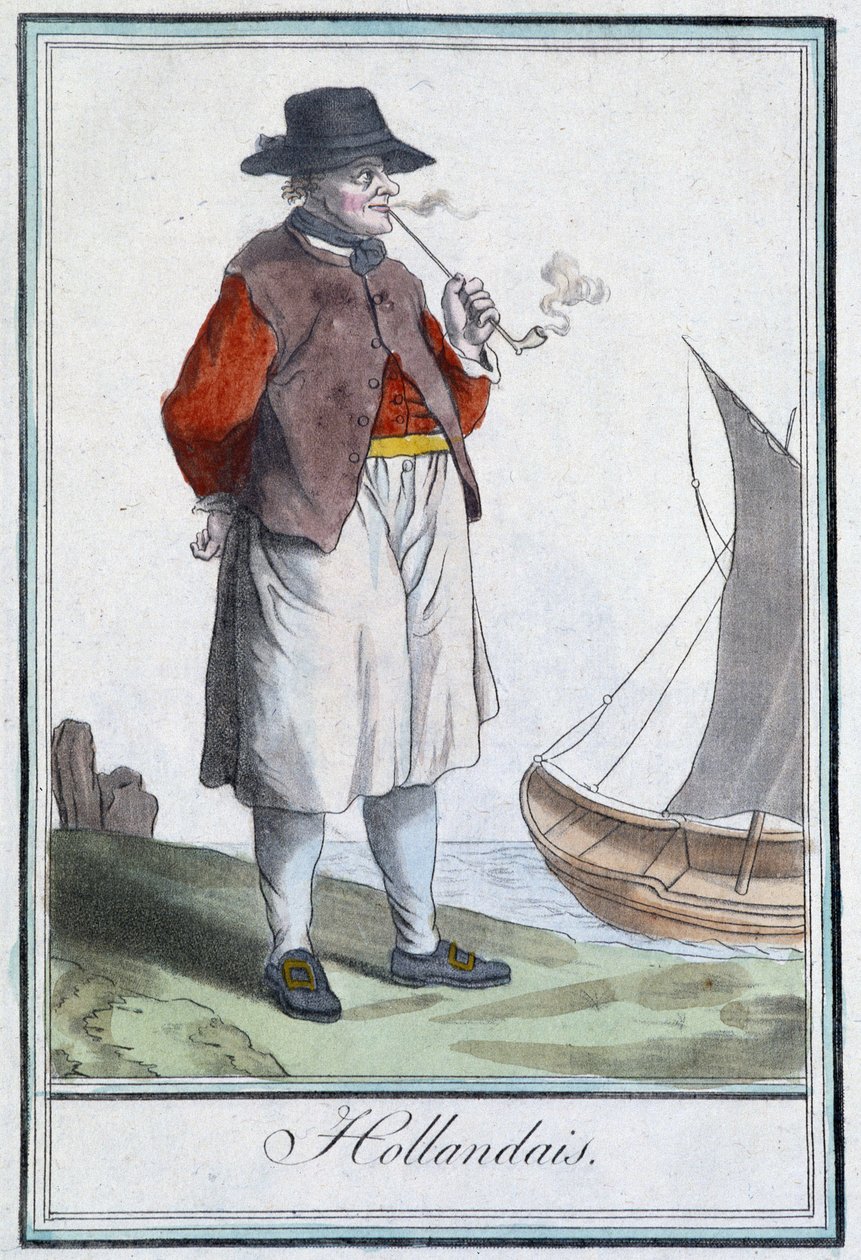 الهولنديون يدخنون الغليون Frontispiece of Africa - في "" Encyclopedia of Travels "بقلم Grasset St Sauveur ، محرر. 1796 بواسطة جاك غراسيت دي سانت سوفير