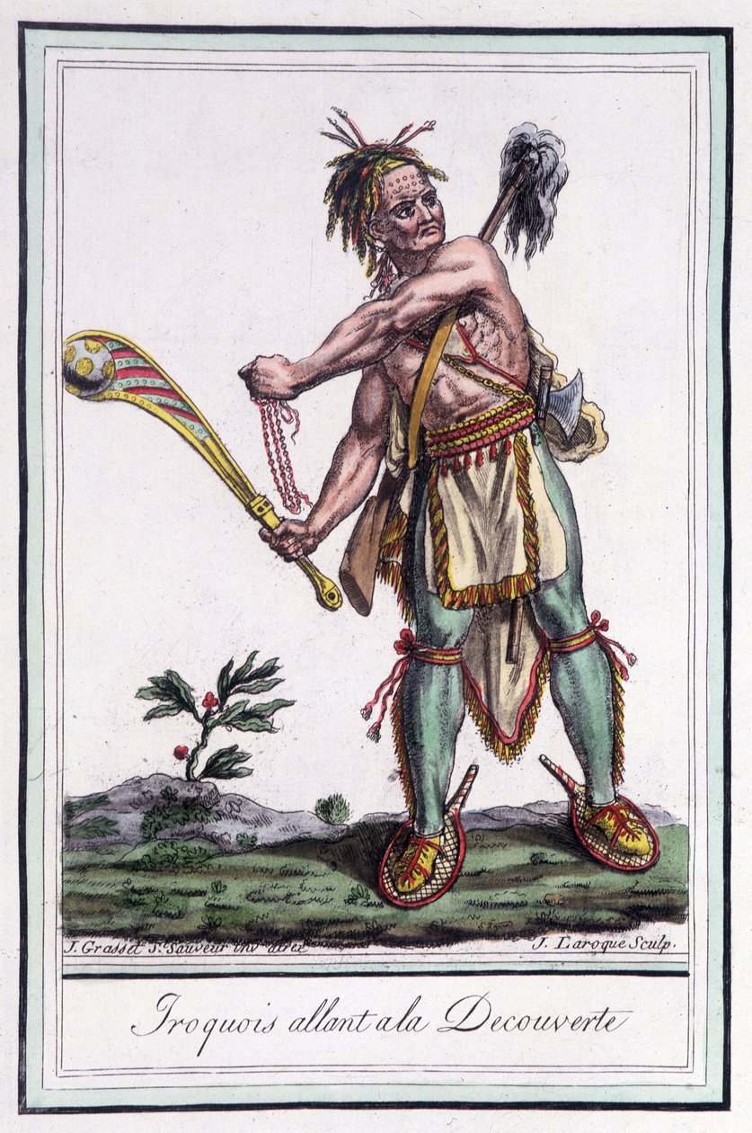 Iroquois "" ذاهب إلى الاكتشاف "" - في "" Encyclopedia of Travels "" بقلم Grasset St Sauveur ، باريس بواسطة جاك غراسيت دي سانت سوفير