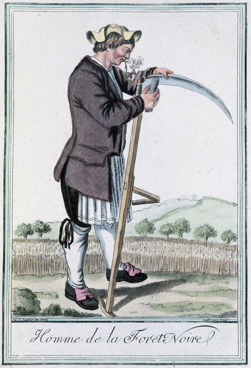 رجل الغابة السوداء - في "" موسوعة الرحلات "بقلم Grasset St Sauveur ، محرر. 1796 بواسطة جاك غراسيت دي سانت سوفير